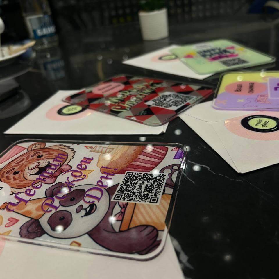 Жива подаръчна картичка - Музикално стъклоЖива подаръчна картичка